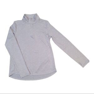 Z By Zella Quarter Zip Lavender Long Sleeve Top With Thumb Holes Size L